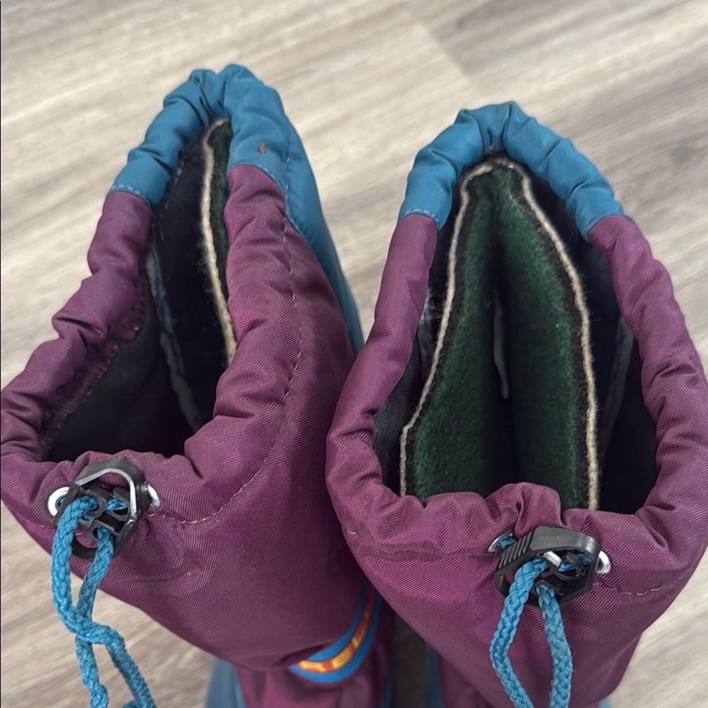 Sorel Kids Teal & Purple Winter Boots 6 Canadian original Waterproof RETRO - Picture 5 of 8